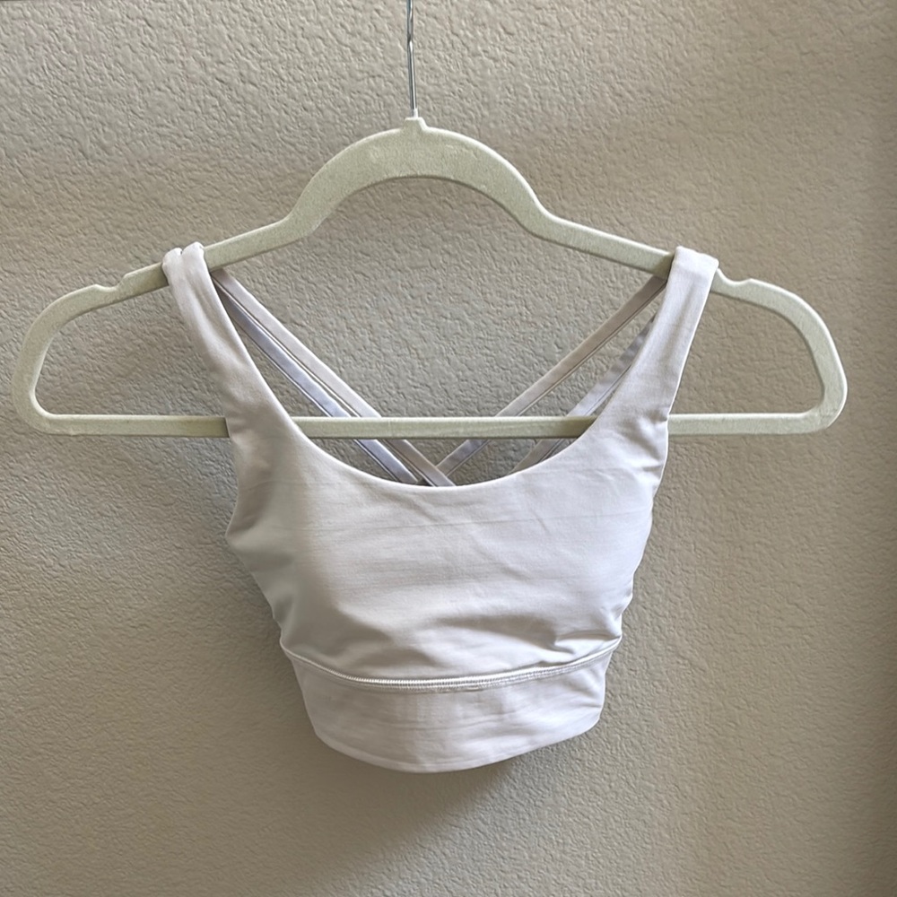 Lululemon Athletica White and Tan Strappy Top
